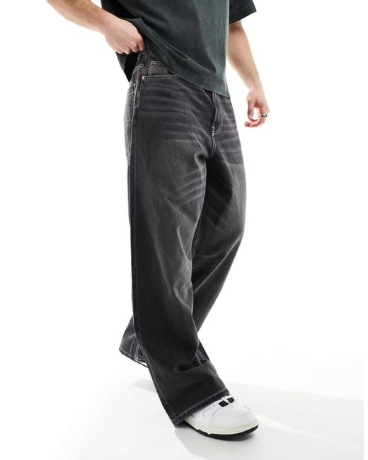 vintage washed denim baggy、黒T まとめ買い EMOSTANCECLUB / Japanese Washed Gray Wide Baggy Jeans | HOLICK
