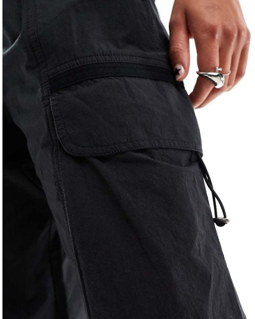 AllSaints Blue Barbara Cargo Parachute Pants