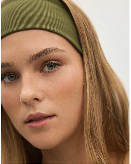 Stradivarius Blue Set Of 2 Plain Elasticated Headbands