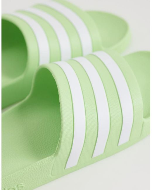 Adidas Originals Green Adidas Training Adilette Aqua Sliders for men