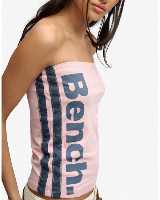 Bench x Superdry & Co White Contrast Bandeau Top