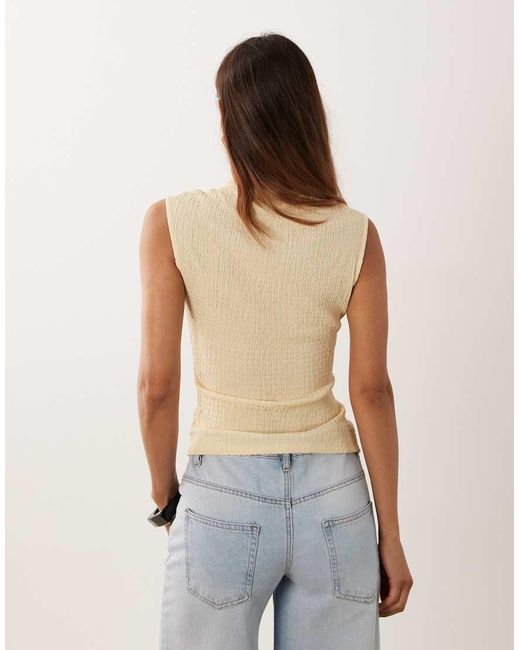 ASOS Blue Mandarin Collar Top