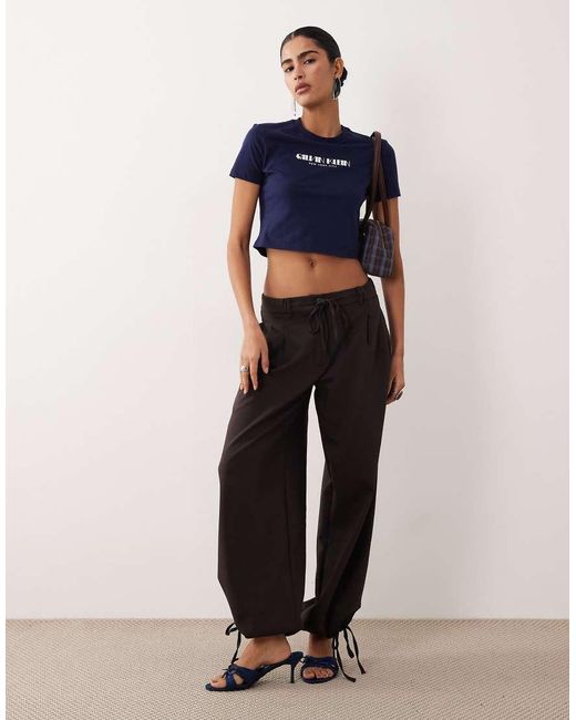 Calvin Klein Blue Cropped Baby Tee