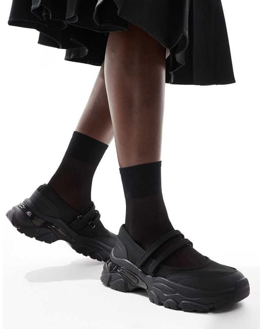 Stradivarius Black Ballet Trainer