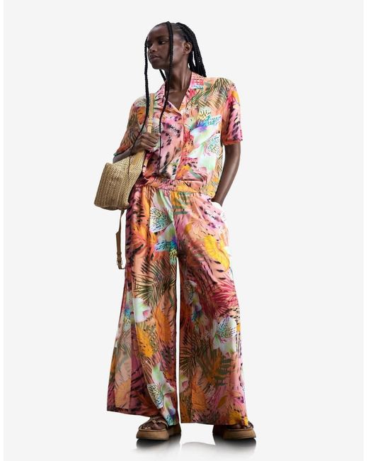 Desigual White Tropical Trousers
