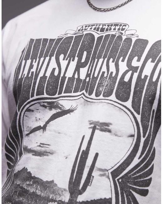 Levi's Gray Vintage Relaxed Fit Concert Poster Print T-shirt for men