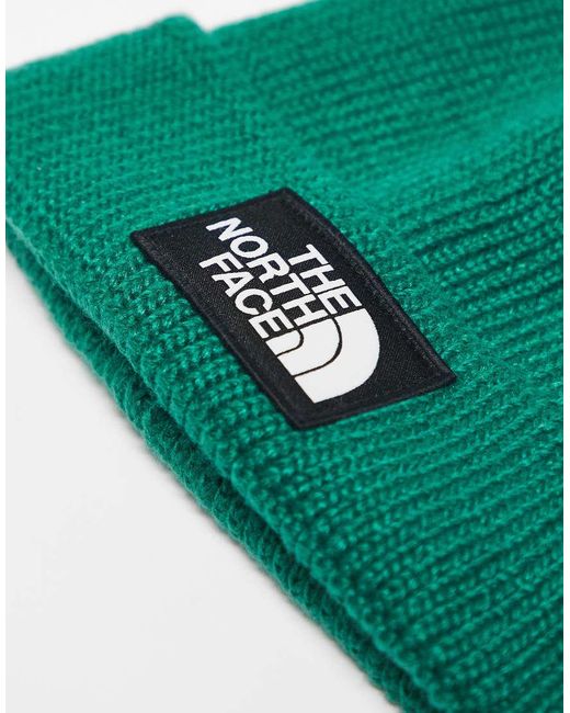 Berretto Con Risvolto E Logo Squadrato di The North Face in Green