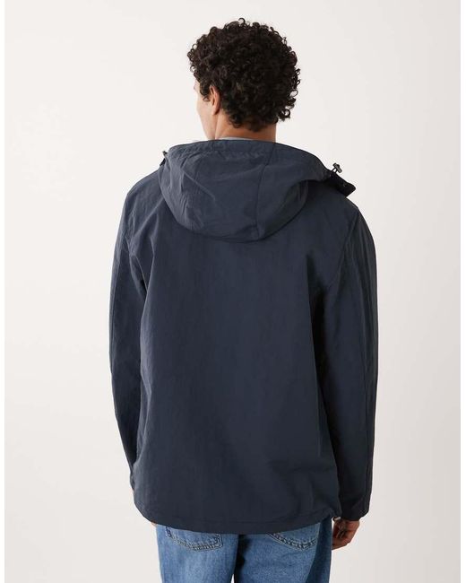 Barbour Blue Baywick Showerproof Hooded Jacket for men