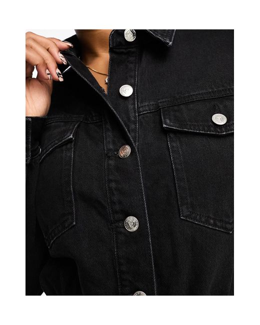 Miss Selfridge Black – jeans-overall