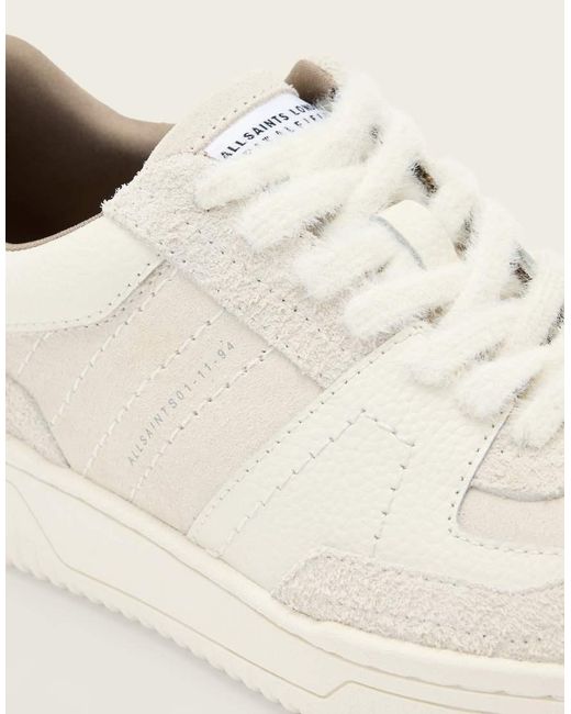 AllSaints Natural Vix Leather Logo Trainer