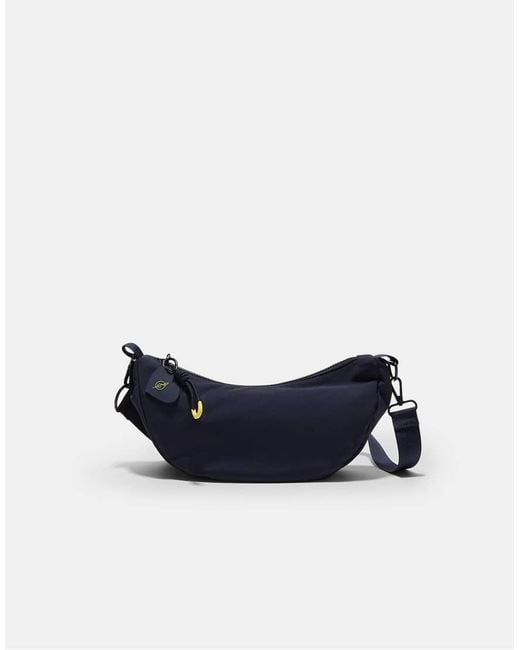 Stradivarius Blue Fabric Moon Crossbody Bag