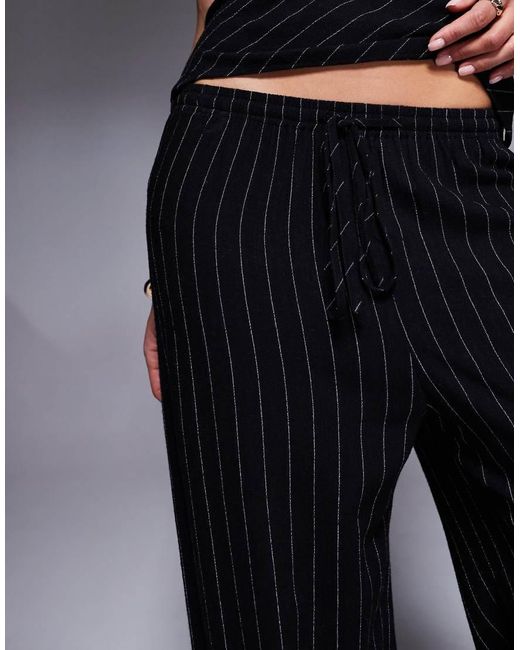 River Island Blue Striped Linen Trouser Co-Ord