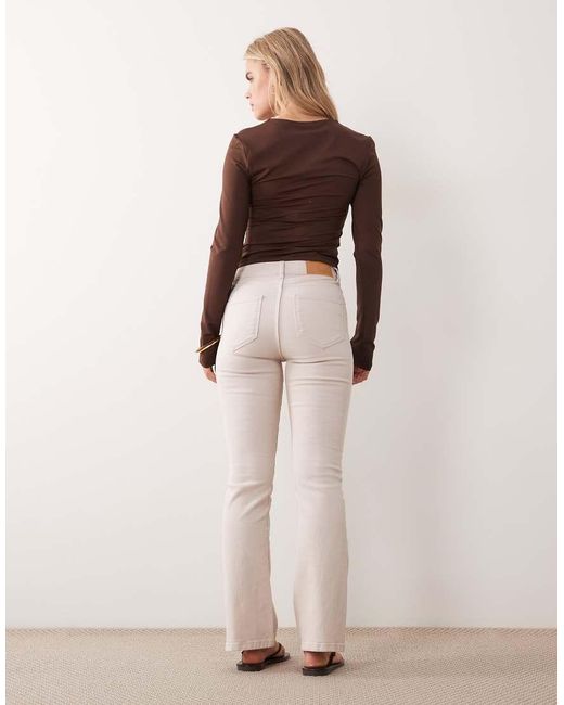 Noisy May Pink Sallie High Waist Flare Jeans