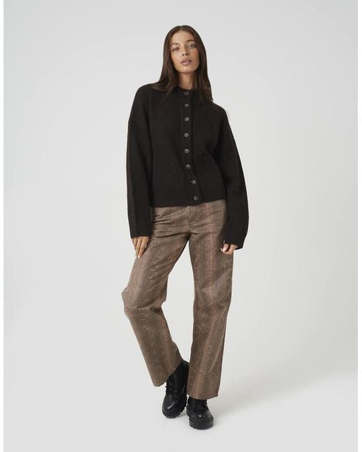 Brave Soul Black Turtle Neck Knitted Bomber Style Jacket