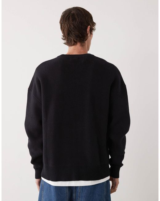 Pull oversize avec motif en jacquard - et rouge Weekday pour homme en coloris Red