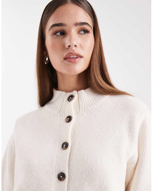 ASOS Natural High Crew Neck Cardigan