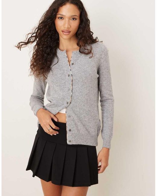 Barbour Gray Pendle Knitted Cardigan