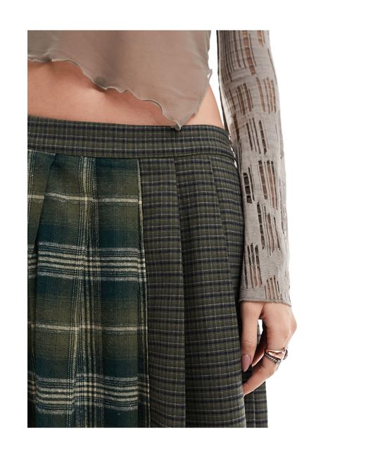 Reclaimed (vintage) Multicolor Genderless Aysmmetric Kilt Skirt