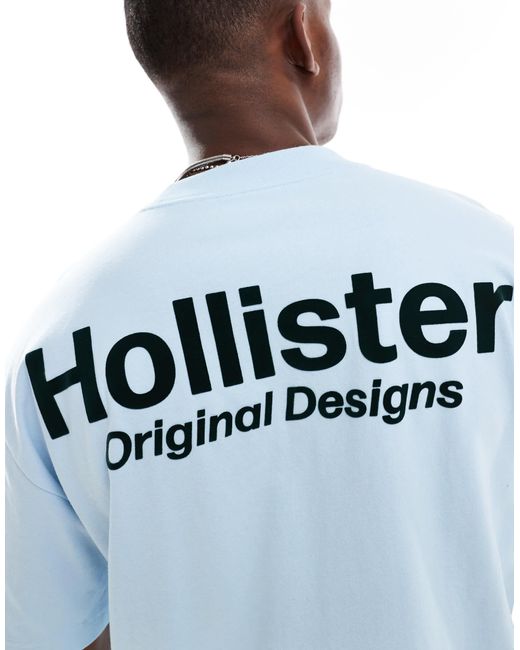 T-shirt technique coupe carrée à logo au dos - pâle Hollister pour homme en coloris Blue