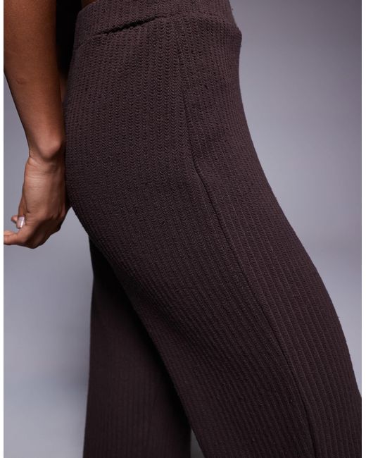 River Island Blue Textured Wide Leg Trouser Co-ord