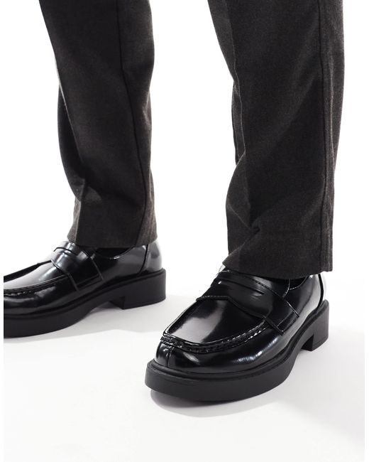 ASOS Black Chunky Loafers for men