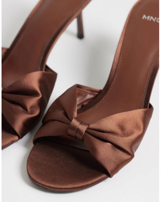 Mango Brown – satin-mules