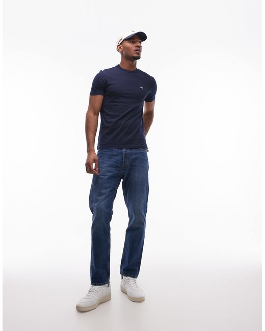 Tommy Hilfiger – 2er-pack schmal geschnittene t-shirt in Blue für Herren