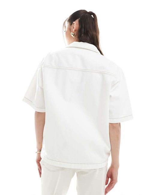 Camicia A Maniche Corte di ASOS in White