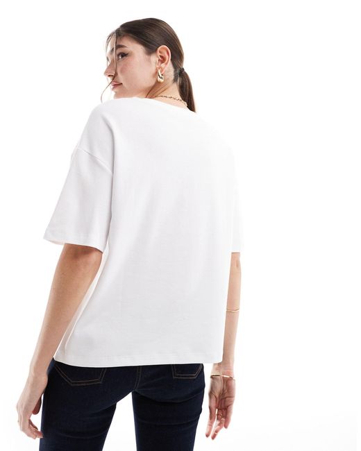 Mango White Premium Oversized T-shirt
