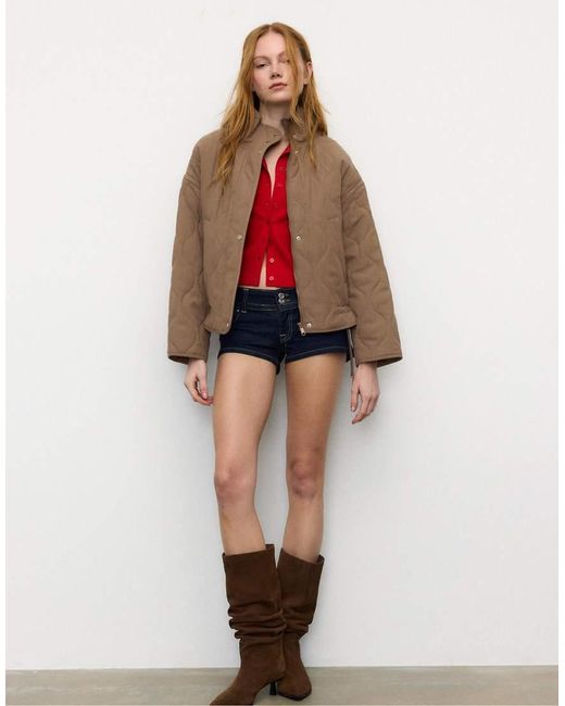 Stradivarius Brown Puffer Jacket