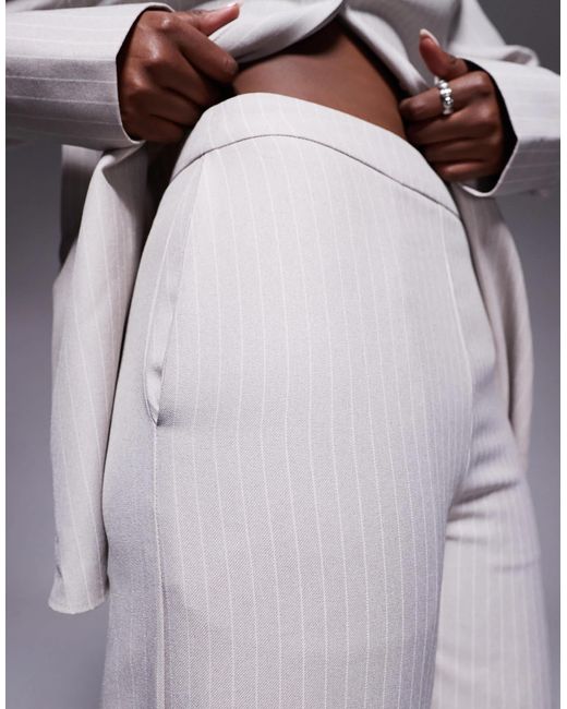 Pantalon ample d'ensemble à fines rayures ASOS en coloris Purple