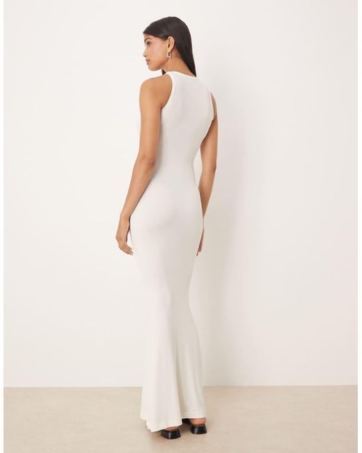 agon® Natural Crew Neck Maxi Dress