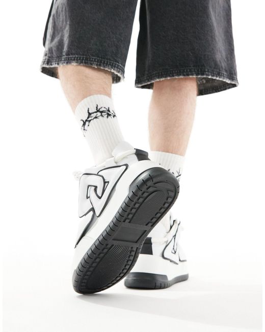 Chunky sneakers bianche di ASOS in Black da Uomo