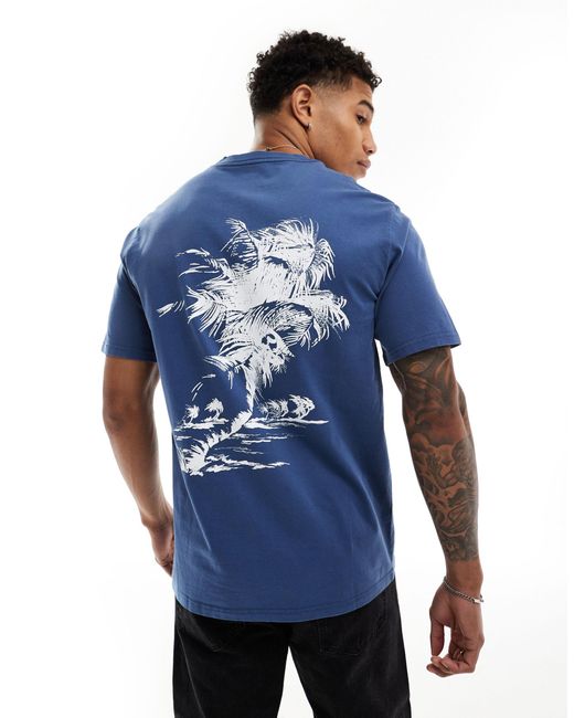 Levi's Blue T-shirt With Backprint for men