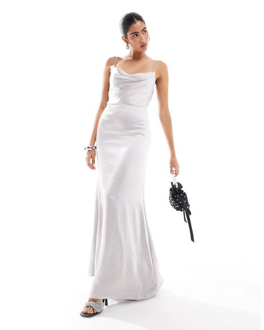 True Decadence White Cowl Neck Slip Dress