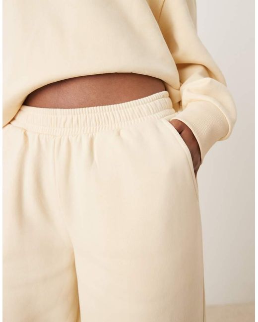 ASOS Natural Wide Leg Brushback Trackies