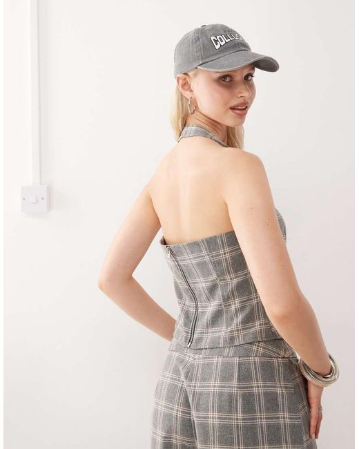 Collusion Multicolor Tailored Halter Top