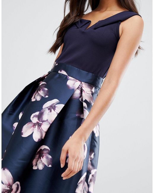 navy bardot prom dress
