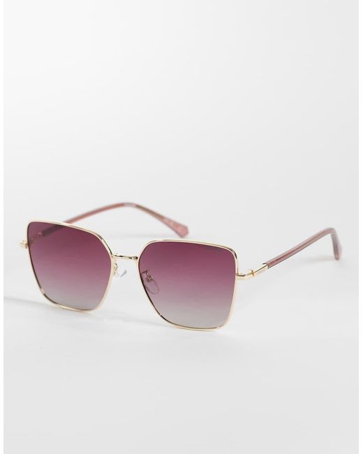 Polaroid Sunglasses Pink Polaroid Oversized Sunglasses With Burgundy Shaded Polarized Lenses