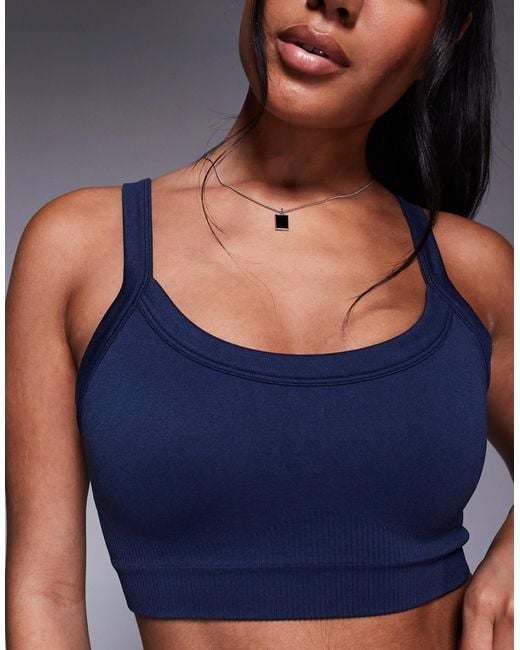 4505 Blue Sculpting Seamless Medium Support Sports Bra