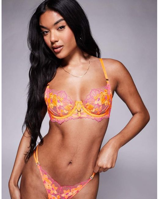 Ann Summers Orange Ambitious Non Padded Balcony Bra