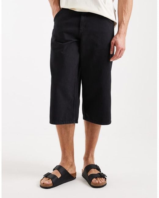 Redefined Rebel Natural Eddie Loose Fit Long Line Shorts for men