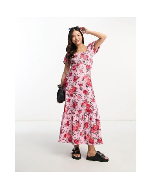 Miss selfridge maxi cheap dress in floral print