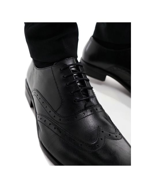 River Island Black Lace Up Brogues for men