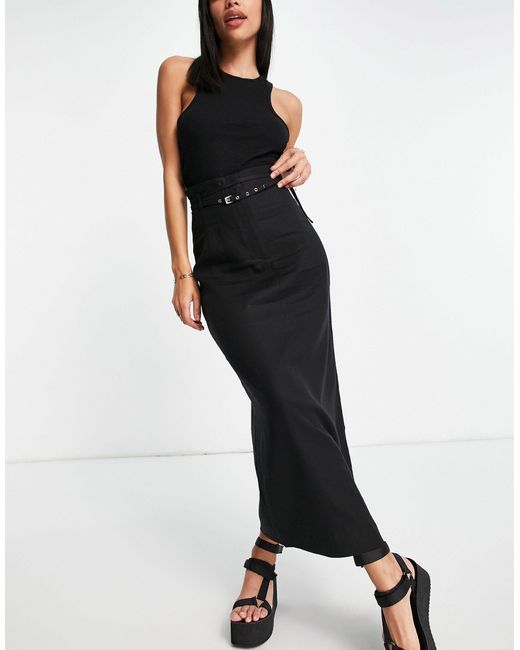 & Other Stories Black Co-ord Maxi Skirt