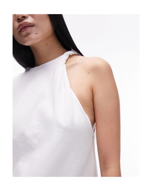 T-shirt oversize basique haut TOPSHOP en coloris White