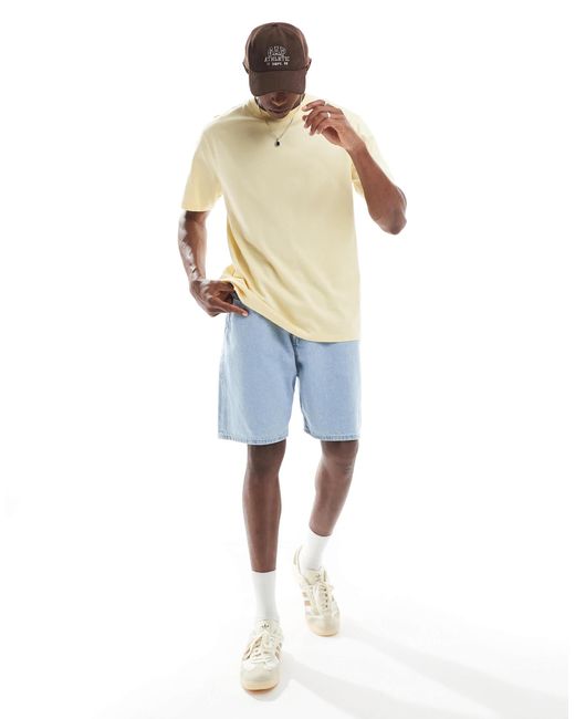 Jack & Jones – tony – locker geschnittene jeansshorts in Blue für Herren