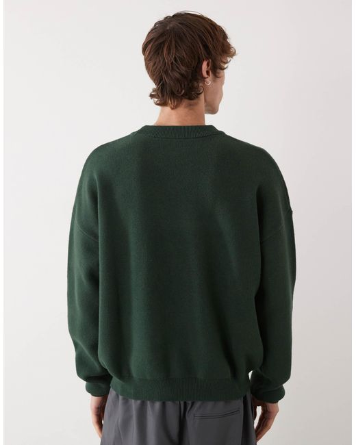 Prohibited – oversize-strickpullover in Green für Herren