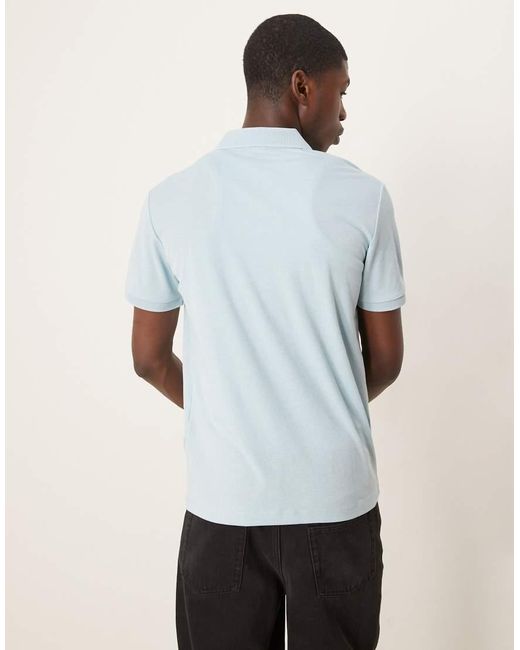 SELECTED Blue Zip Polo Shirt for men
