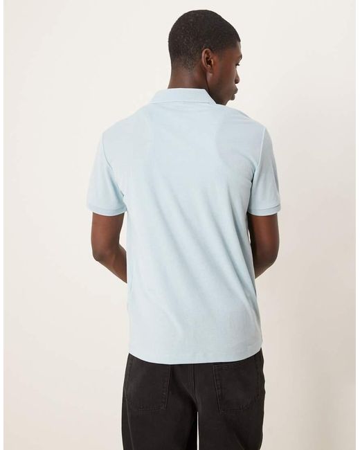 SELECTED Poloshirt Met Ritssluiting in het Blue voor heren